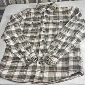 Vintage Orvis Forest Green and Tan Plaid Shirt